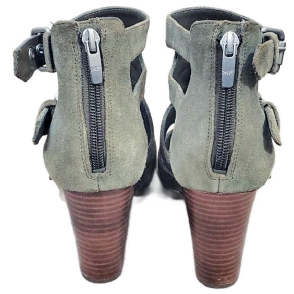 Marc Fisher Green Suede Sandals - Picture 3 of 4